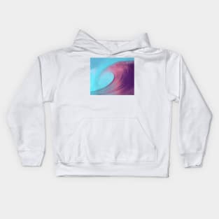 Blue ocean waves Kids Hoodie